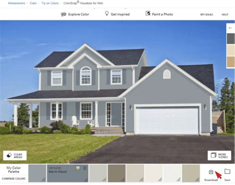 test paint colors on photos of your home|sherwin williams exterior paint visualizer.